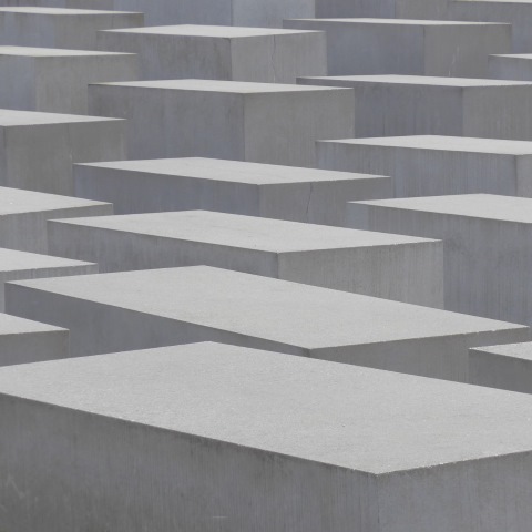 d10334: semi-abstract photo (Holocaust Memorial, Berlin: array of steles from a diagonal angle) by Ewart Shaw