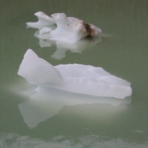 p0511: semi-abstract photo (bergy bits 2 - tiny icebergs) by Ewart Shaw